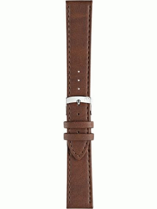 Morellato Abete Δερμάτινο Λουράκι Καφέ 18mm