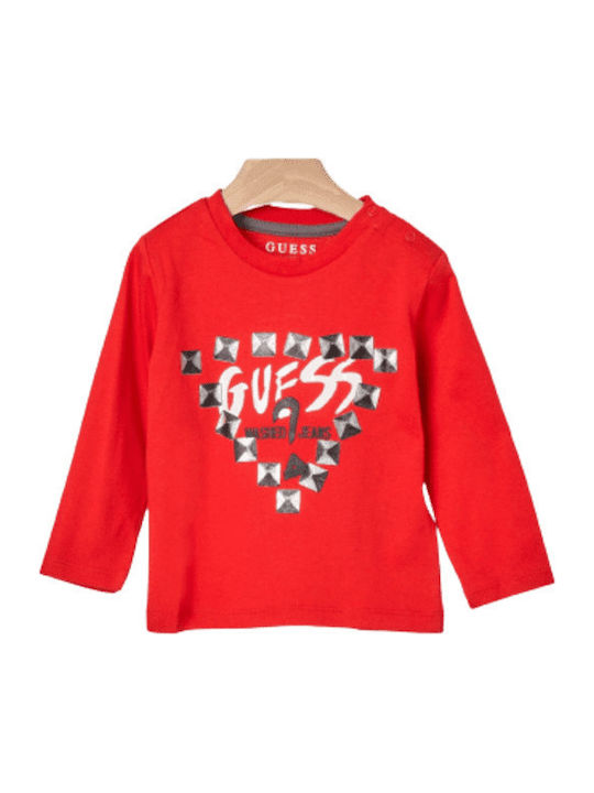 Guess Kids' Blouse Long Sleeve Red