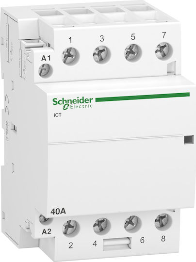 Schneider Electric Acti 9 iCT Phase 4-Pole Power Relay 40A 240V