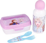 Stor Set Essgeschirr Frozen aus Kunststoff Rosa 4Stück