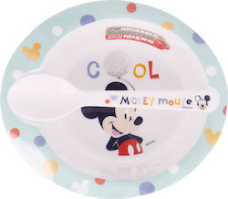 Stor Feeding Set Mickey Mouse made of Plastic Multicolour 2pcs