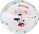 Stor Set de hrănire Mickey Mouse din Plastic Multicolor 2buc