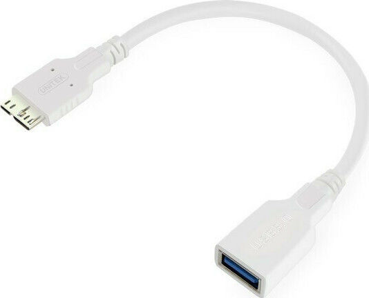 Unitek Converter micro USB male to USB-A male White 1pcs Y-C453