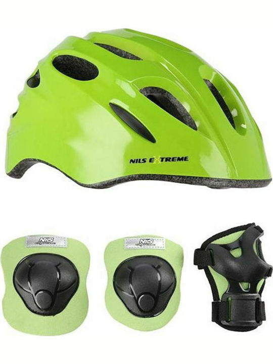 Nils MTW01 16-70-301 Children's Protective Gear Set for Rollers Green