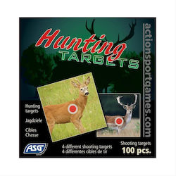 Asg Hunting Accessory Target Paper Animal Figures 14cm 100pcs
