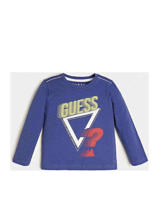 Guess Kids Blouse Long Sleeve Blue