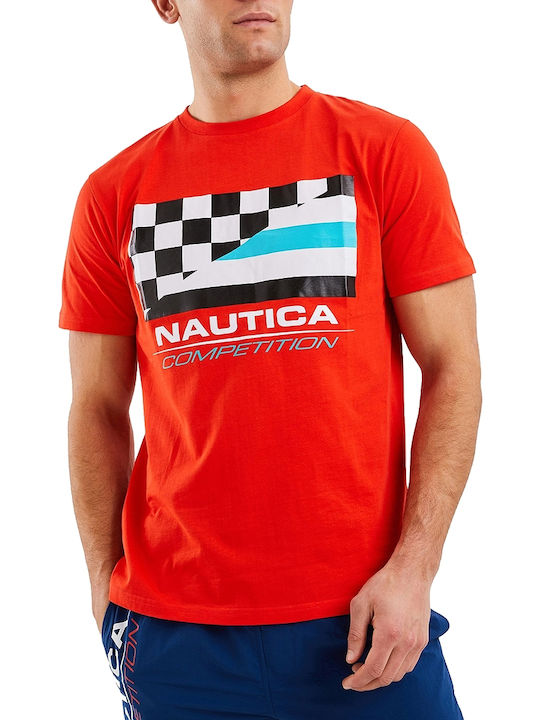 Nautica Herren T-Shirt Kurzarm Rot N7D00272-823