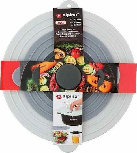 Alpina Appliances Containerdeckel aus Silikon 28cm in Weiß Farbe 17888 3Stück Alpina Appliances Containerdeckel aus Silikon 28cm in Weiß Farbe 17888 3Stück