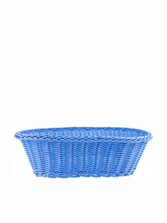 Art et Lumiere Bread Basket made of Rattan Blue 30x23x9cm