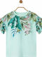 Kids' Shirt Short Sleeve Turquoise Viera