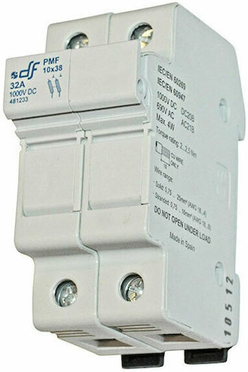 Adeleq Unterbrechungsschalter elektrische Schalttafel 2P 32A 10x38mm 88-913220