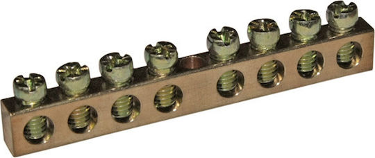 Adeleq Earth Bar Electrical Panel Copper with 8 Screws 7cm 12-7