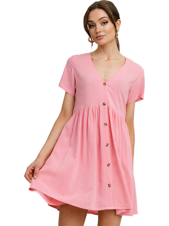 Rut & Circle Sommer Mini Kleid Rosa