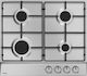 Amica Gas Cooktop Autonomous Inox 59x52εκ. Silver