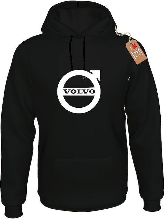 Schwarzes Volvo Sweatshirt mit Kapuze