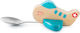 Donkey Baby Spoon Airplane made of Metal Multicolour