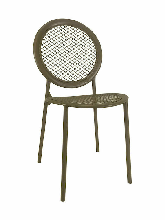 Outdoor-Stuhl Metallisch Zenia Mocha 54x42.5x90εκ.
