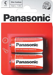 Panasonic Carbon Цинкови батерии Цинк C 1.5V 2бр