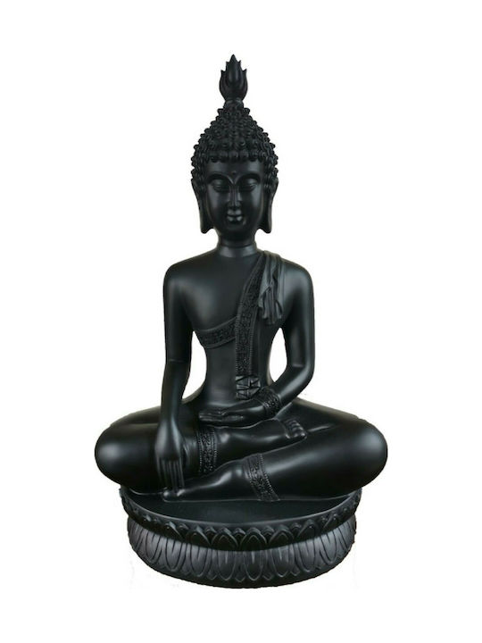 InTheBox Dekorativer Buddha aus Polyresin in Black 19.5x13x34cm 1Stück