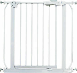 Kikka Boo Πτυσσόμενη Προστατευτική Πόρτα από Μέταλλο σε Λευκό Χρώμα 85x79cm