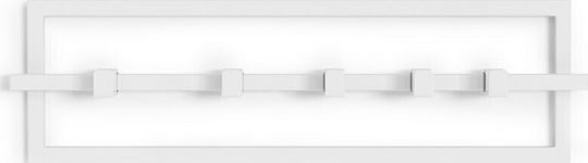Umbra Metal Wall Hanger Cubiko with 5 Slots White 53x6x15cm