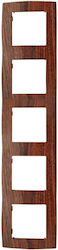 Aca Switch Frame 5 Positions Vertical Installation in Brown Color 1000119406