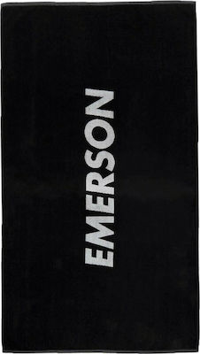 Emerson Ebony Strandtuch Baumwolle Schwarz 160x80cm.