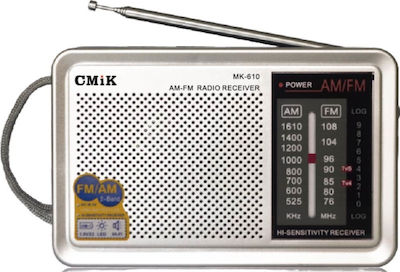 Cmik MK-610 Portable Radio Electric / Battery Silver