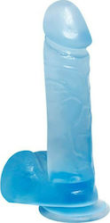 Baile American Strong & Brave Man Realistic Dildo with Scrotum & Suction Cup Blue