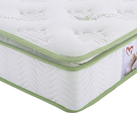HomeMarkt Μονό Ορθοπεδικό Στρώμα 90x190x22cm με Ελατήρια , Aloe Vera & Ανώστρωμα