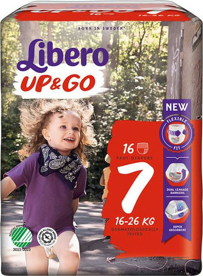 Libero Πάνες Βρακάκι Up & Go No. 7 για 16-26kg 16τμχ