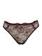 Luna Character Women's String with Lace Brown