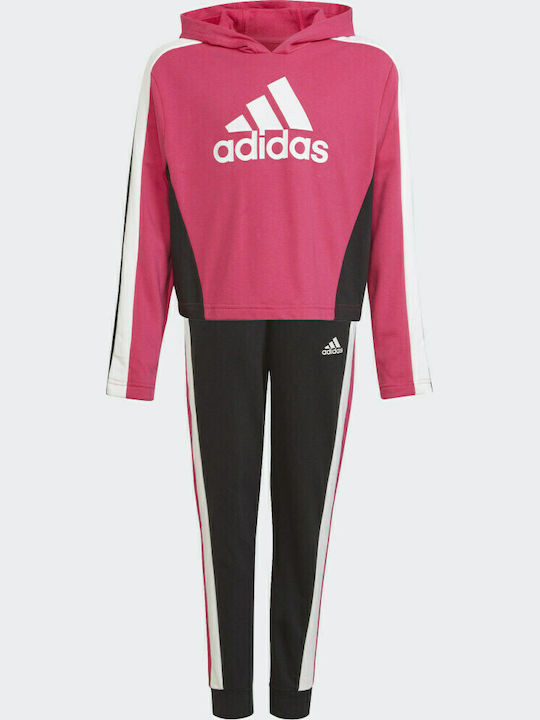 Kinder Sweatpants Set - Jogginganzug Fuchsie 2Stück Colorblock