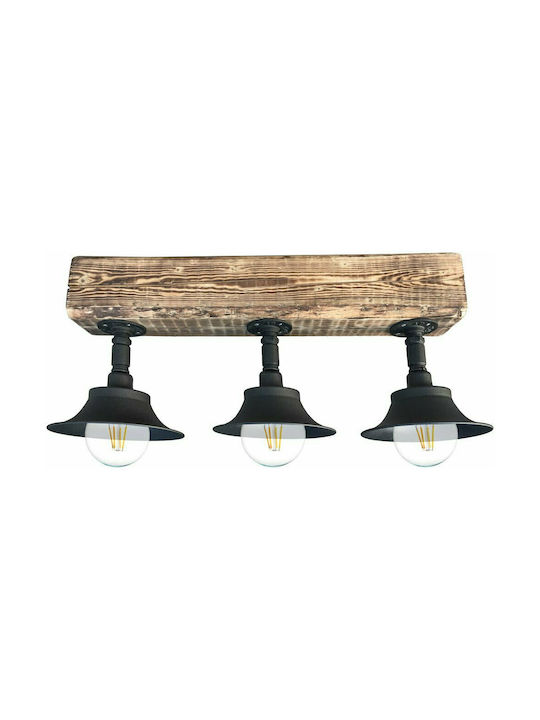 Ceiling Mount Light 80cm Brown with Socket E27