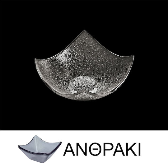 Lukanda Serving Bowl Round Glass Transparent with Diameter 18cm 12pcs