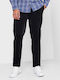 Trousers Chino Elastic in Regular Fit Navy Blue