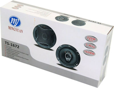 Auto-Lautsprecher Mingyuan AU-TS-1672 6" mit 220W RMS (3 Weg) 160mm