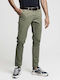 Trousers Chino Elastic in Slim Fit Khaki