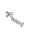 Fos me Modern Leuchte Wand mit Fassung E27 Silber 13.5x65cm