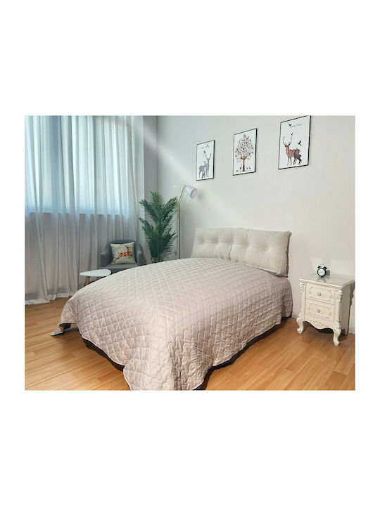Adam Home K7 Κουβερλί Μονό Microfiber Cappuccin...