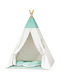 Kids Indian Teepee Play Tent Stars bws-TIP040 Green