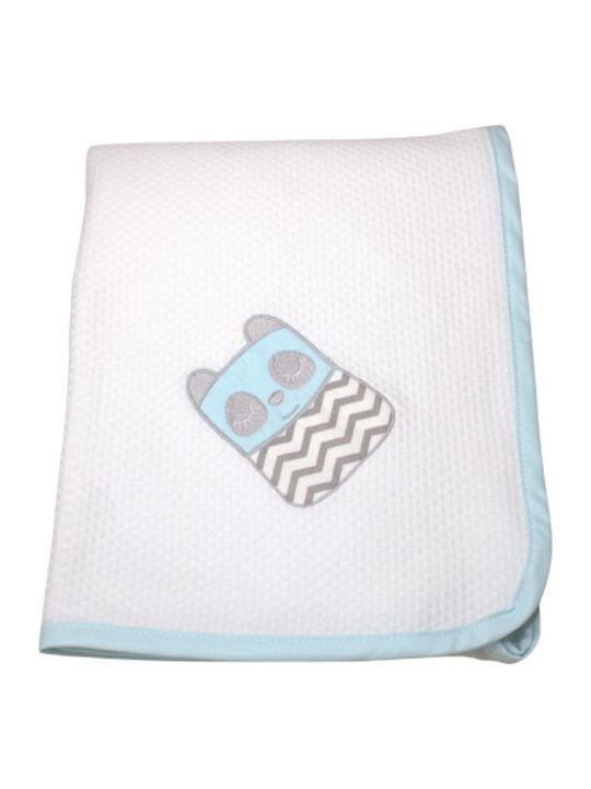 Baby Star Tiny Friends Swaddle Wrap White 80x80cm.