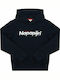 Fleece Παιδικό Φούτερ με Κουκούλα Navy Μπλε Baloy