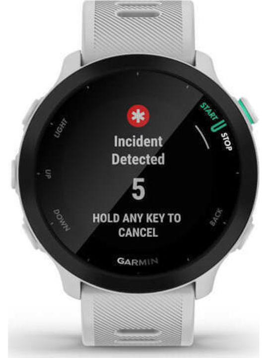 Garmin Forerunner 55 42mm Waterproof Smartwatch with Heart Rate Monitor (White)