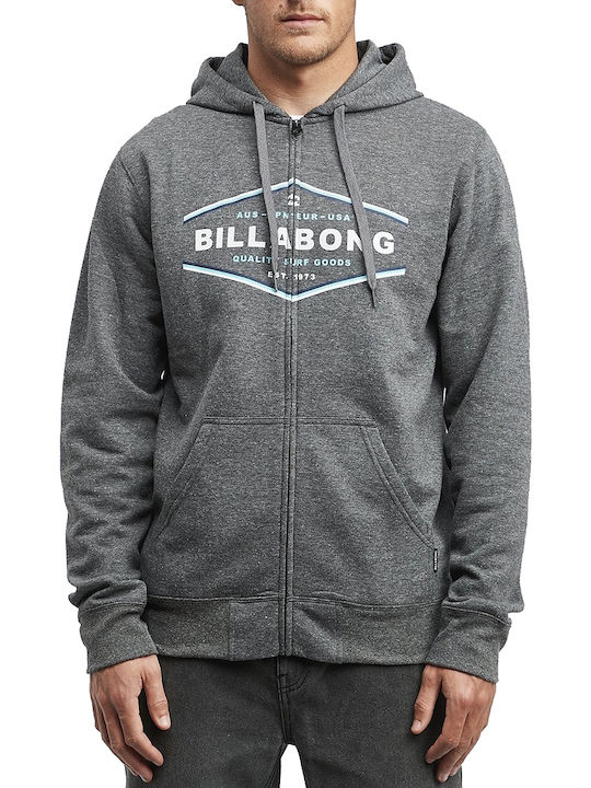 Billabong Men's Sweatshirt Jacket with Hood and Pockets Gray