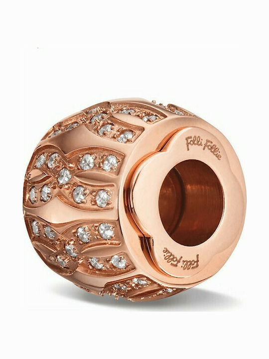 Folli Follie Charm with Stones made of Gold Plated Silver