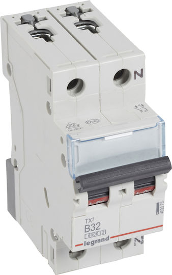 Legrand Αυτόματη Ασφάλεια 32A Διπολική AC 403375