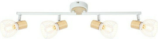 Lightex Adriana Spot mit 4 Lichtern und mit Fassung E14 in Beige Farbe