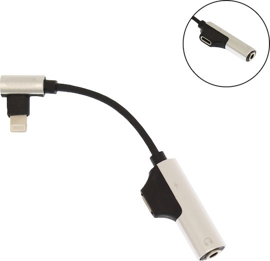 Andowl Q-A185 Lightning Male to 3.5mm Lightning Female Converter White 1 Piece