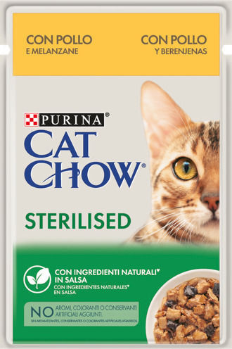 Cat Chow Υγρή Τροφή για Ενήλικες Γάτες σε Φακελάκι με Κοτόπουλο 6x85gr